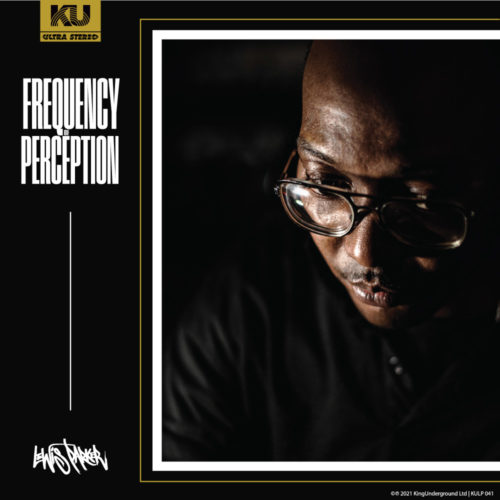Lewis Parker - Frequency Of Perception album cover. Design by Danny Roth. Photo by Elliot Baxter.